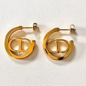 Gold Luxury Half Hoop Earrings